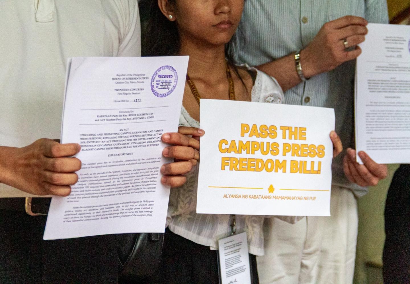 20250828_Kabataan PL and CEGP files Campus Press Freedom Act_Photo by MJ Urobio of FEU The Advocate