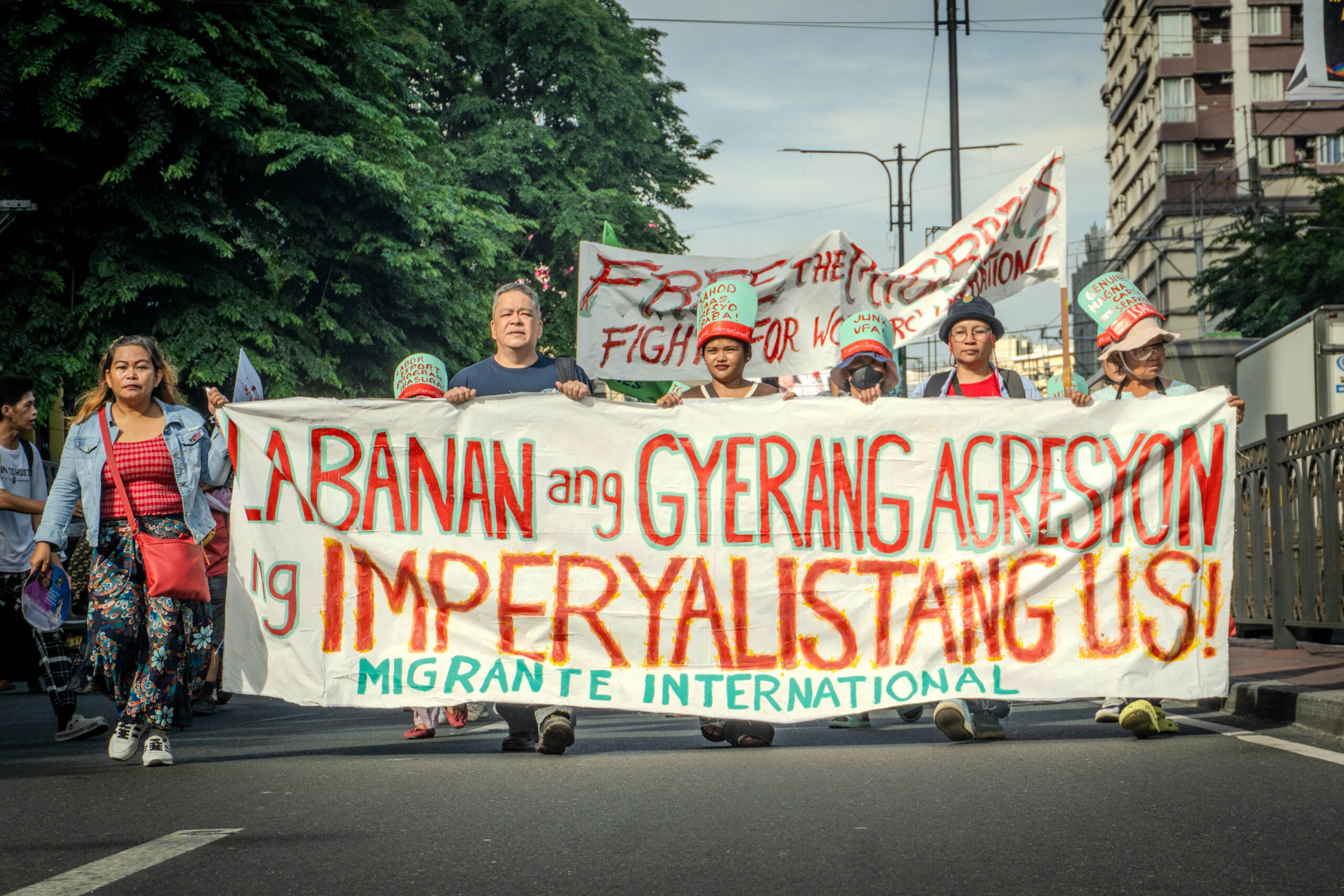 Groups march alongside workers commemorating this year’s labor day