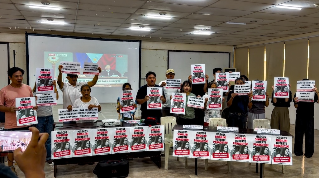 Cebu progressive groups at live viewing of VP Sara Duterte Impeachment Trial by MAVERICK AVILA 2